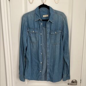 All Saints Light Blue Casual Button Down Shirt